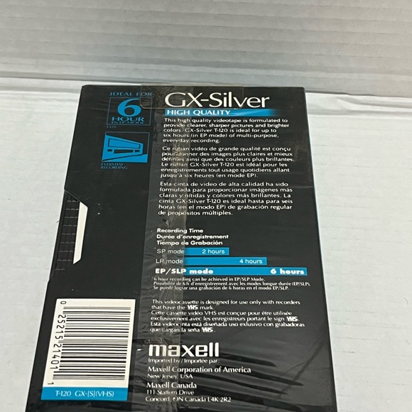 Maxell, VHS tape 6 hours long, brand new sealed - Picture 3 of 3